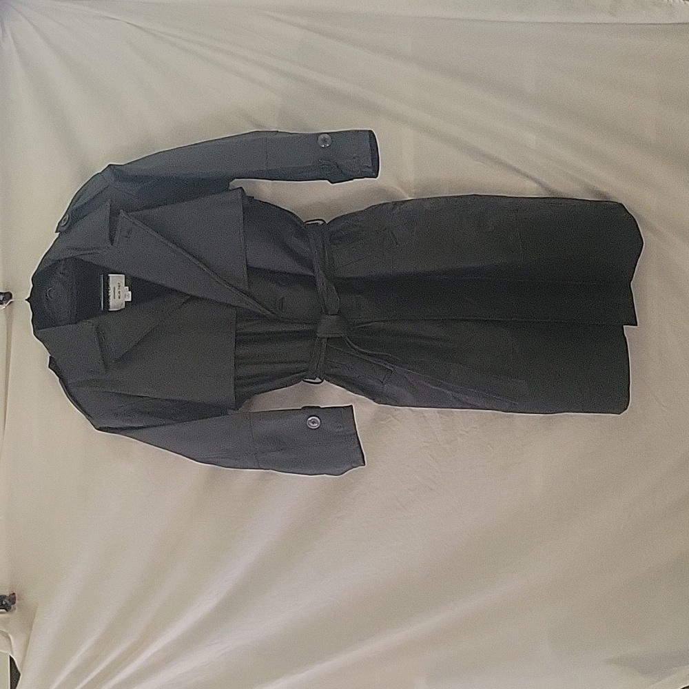 Black Italianleather trench coat
